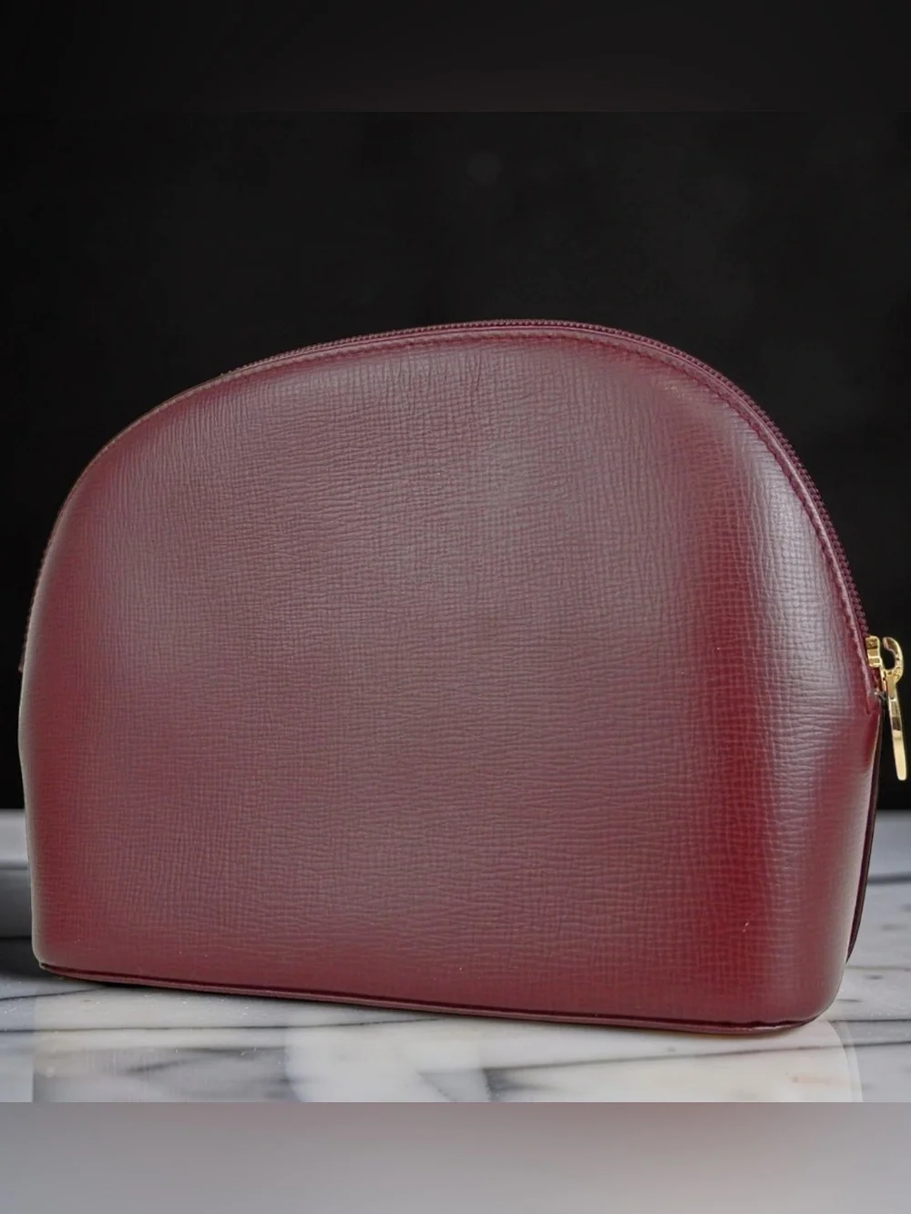 Cartier Must Line Leather Cosmetic Bag- Bordeaux 😍❤️